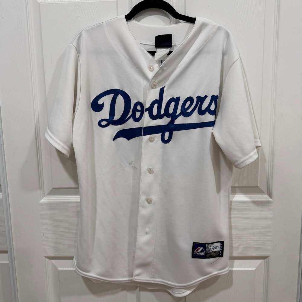 Majestic‎ Fernando Valenzuela 34 Los Angeles Dodgers Jersey White Mens